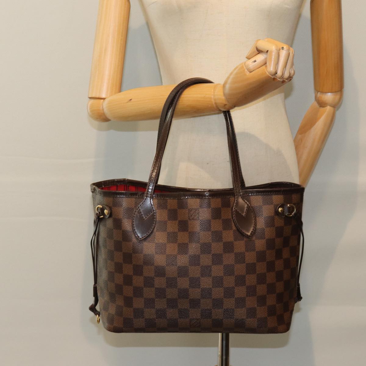 LOUIS VUITTON Damier Ebene Neverfull PM Tote Bag N51109 LV bs14661