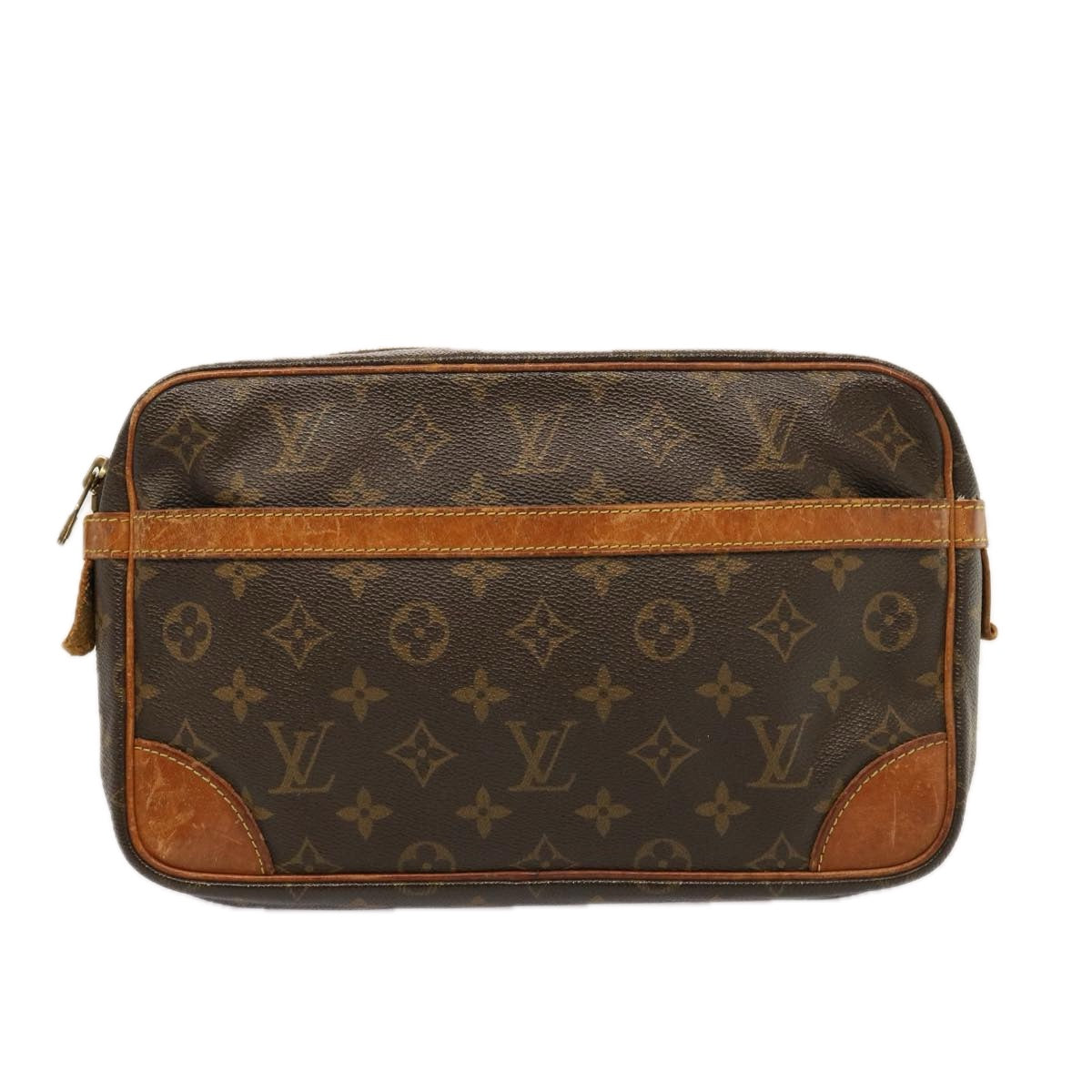 LOUIS VUITTON Monogram Compiegne 28 Clutch Bag M51845 LV bs14701