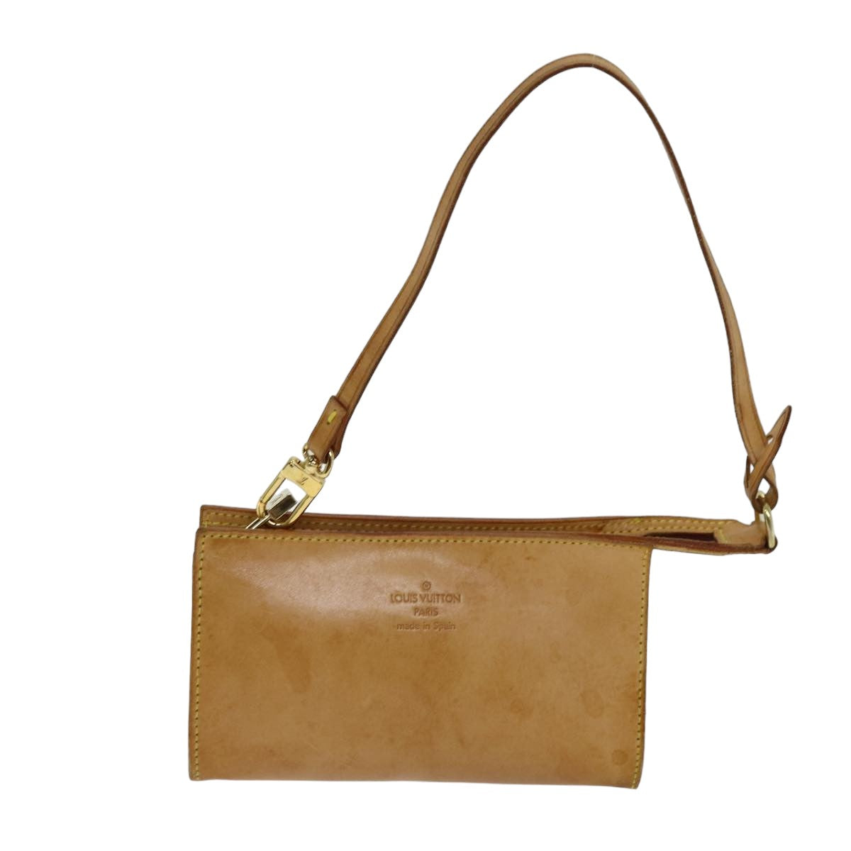 LOUIS VUITTON Nomad Accessory Pouch Leather Beige LV bs14705