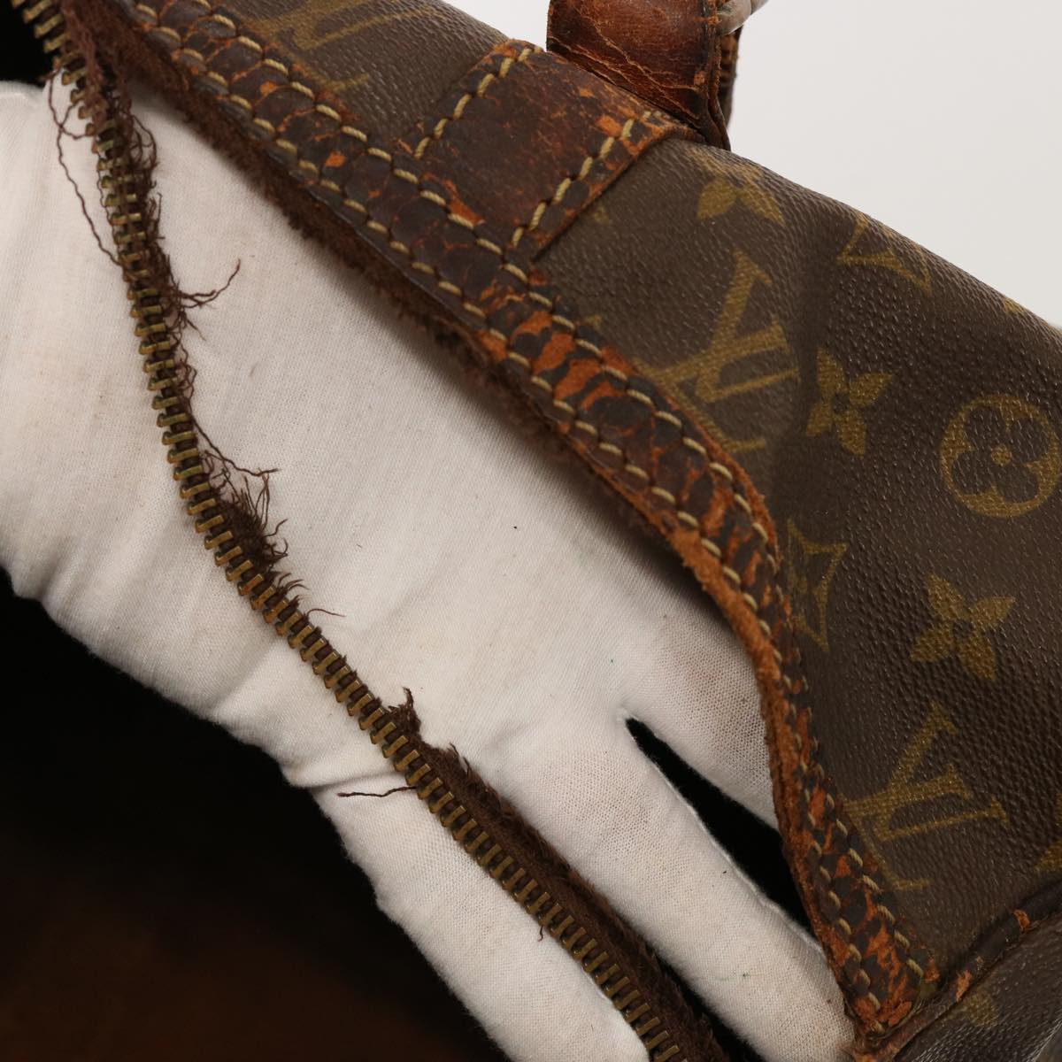 LOUIS VUITTON Monogram Sac Souple 45 Boston Bag M41624 LV bs14742
