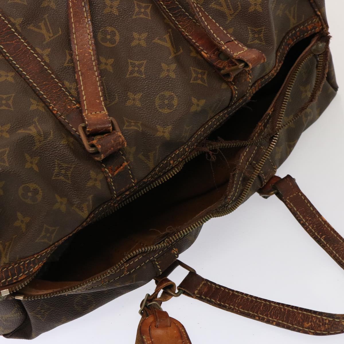 LOUIS VUITTON Monogram Sac Souple 45 Boston Bag M41624 LV bs14742