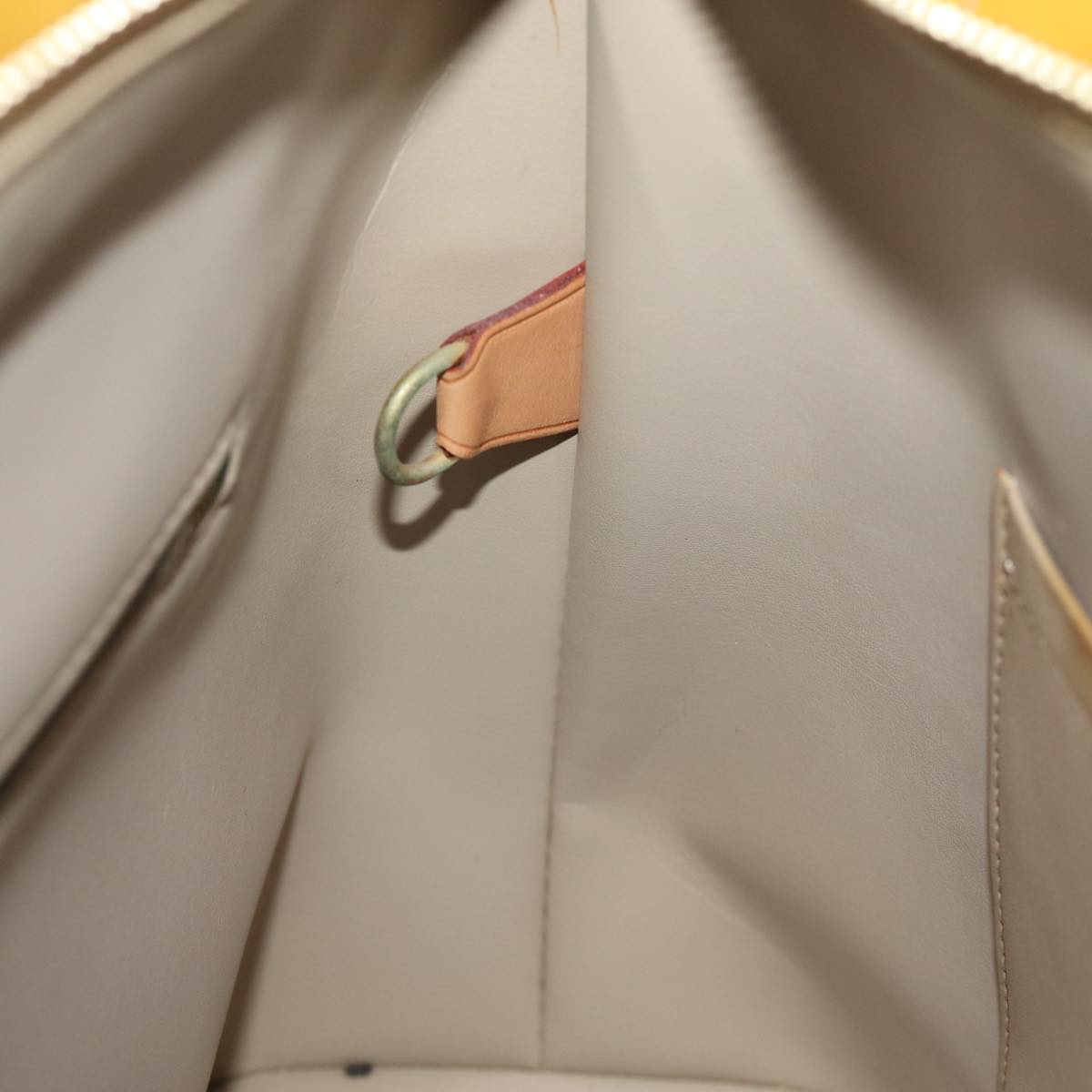 LOUIS VUITTON Monogram Vernis Houston Hand Bag Beige M91004 LV bs14821