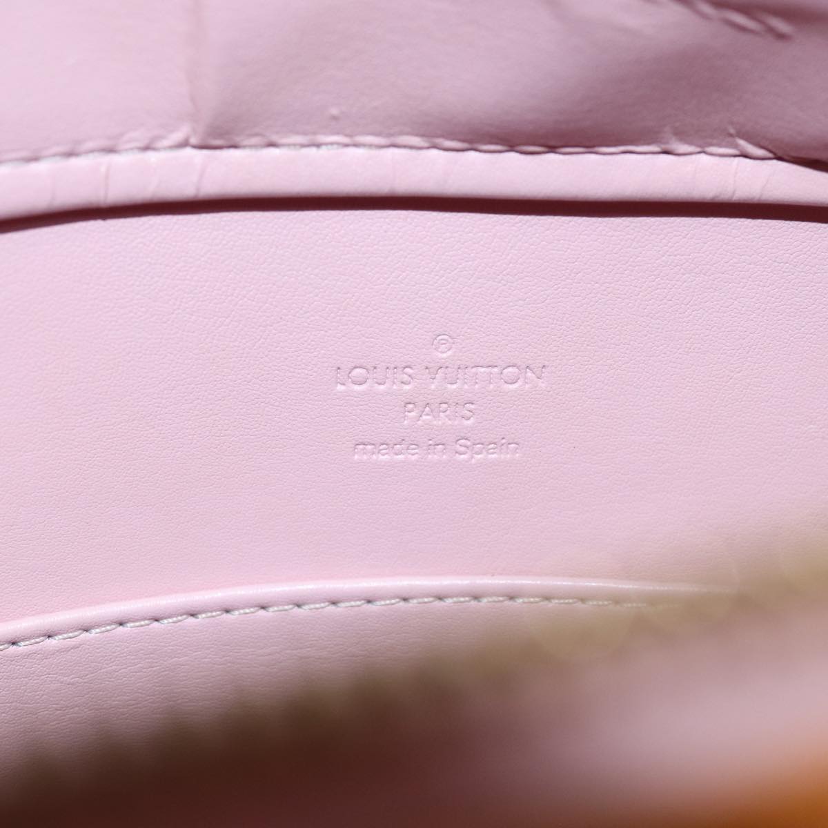 LOUIS VUITTON Monogram Vernis Columbus Bag Marshmallow Pink M91032 bs14822