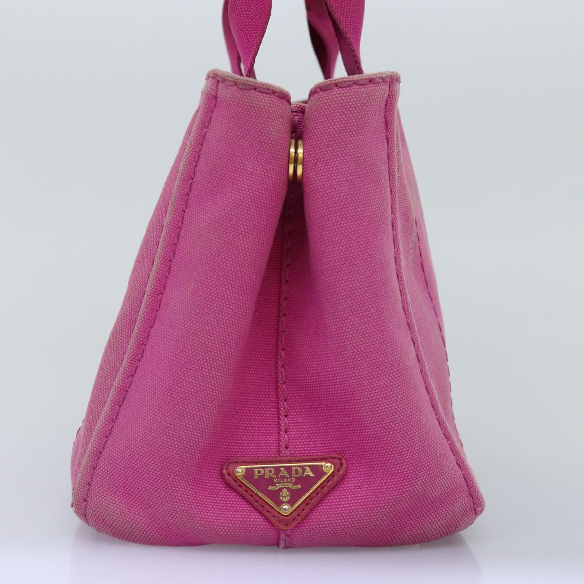 Luxury PradaCanapa PM Hand Bag Canvas Pink bs14850