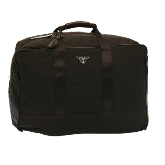Luxury PradaBoston Bag Nylon Brown bs14920