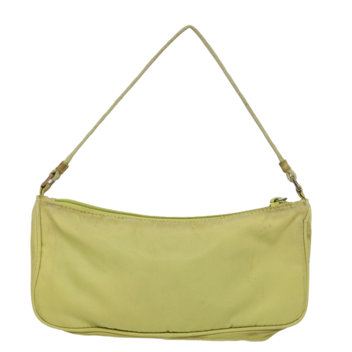Luxury PradaAccessory Pouch Nylon Lime Yellow Pink bs15411