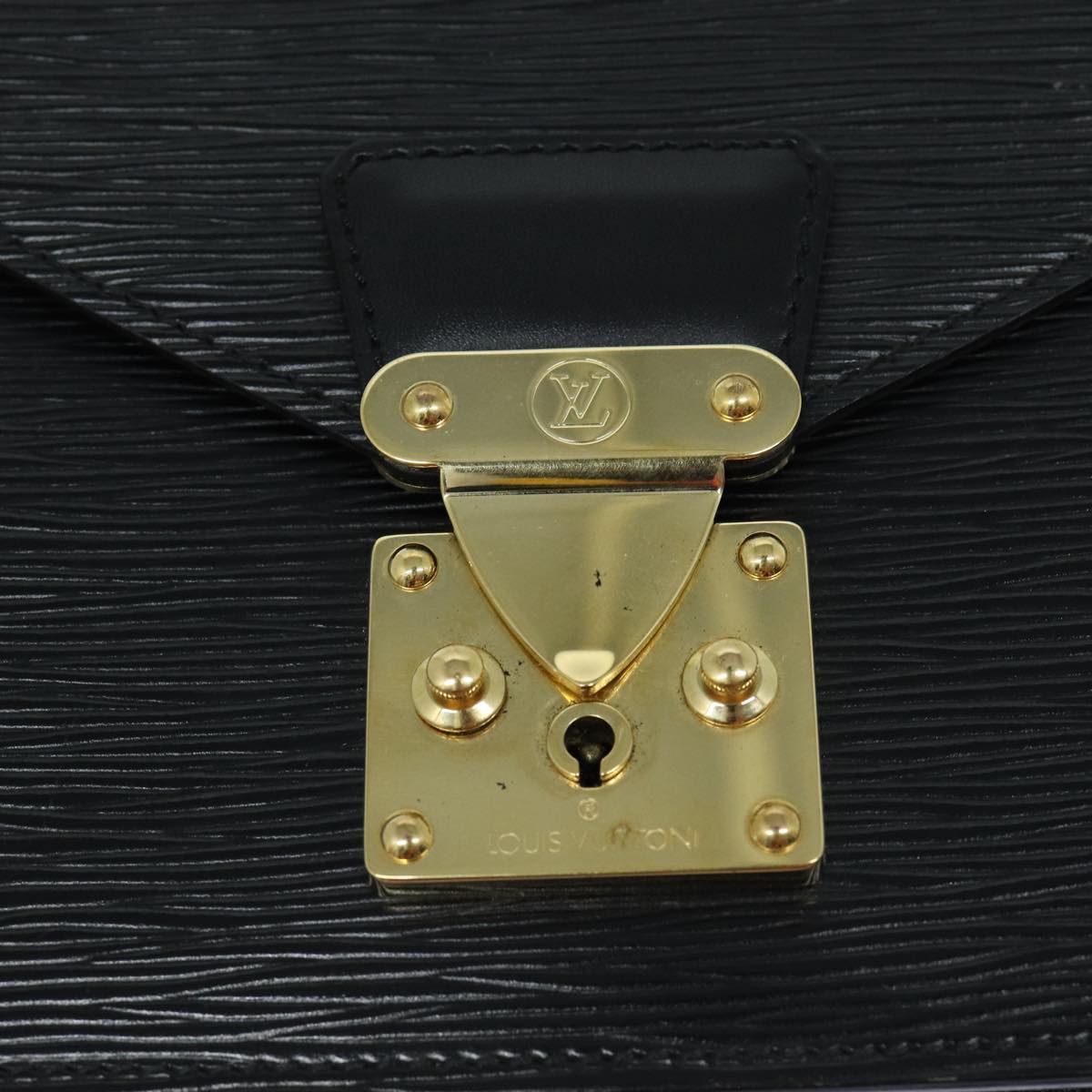 LOUIS VUITTON Epi Serie Dragonne Hand Bag Black Noir M52612 LV bs15975