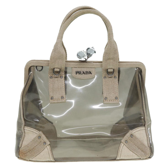 Luxury Prada Hand Bag Vinyl Clear Beige  bs16153