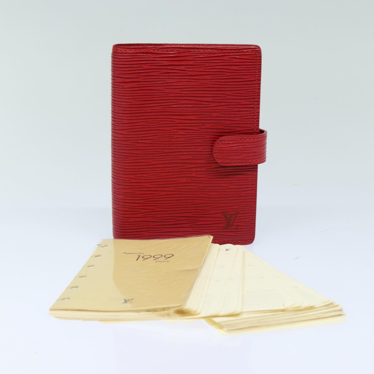 LOUIS VUITTON Epi Agenda PM Day Planner Cover Red R20057 LV bs16184