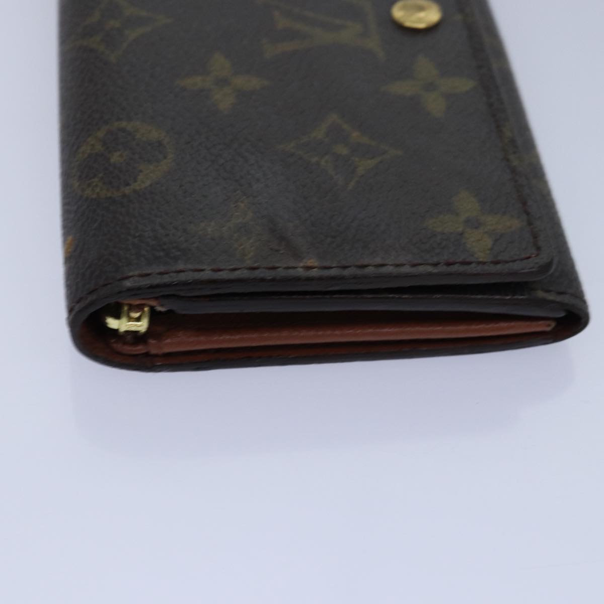 LOUIS VUITTON Monogram Wallet Leather 2Set Black LV bs16202