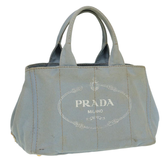 Luxury Prada Canapa MM Hand Bag Canvas Blue  bs16229