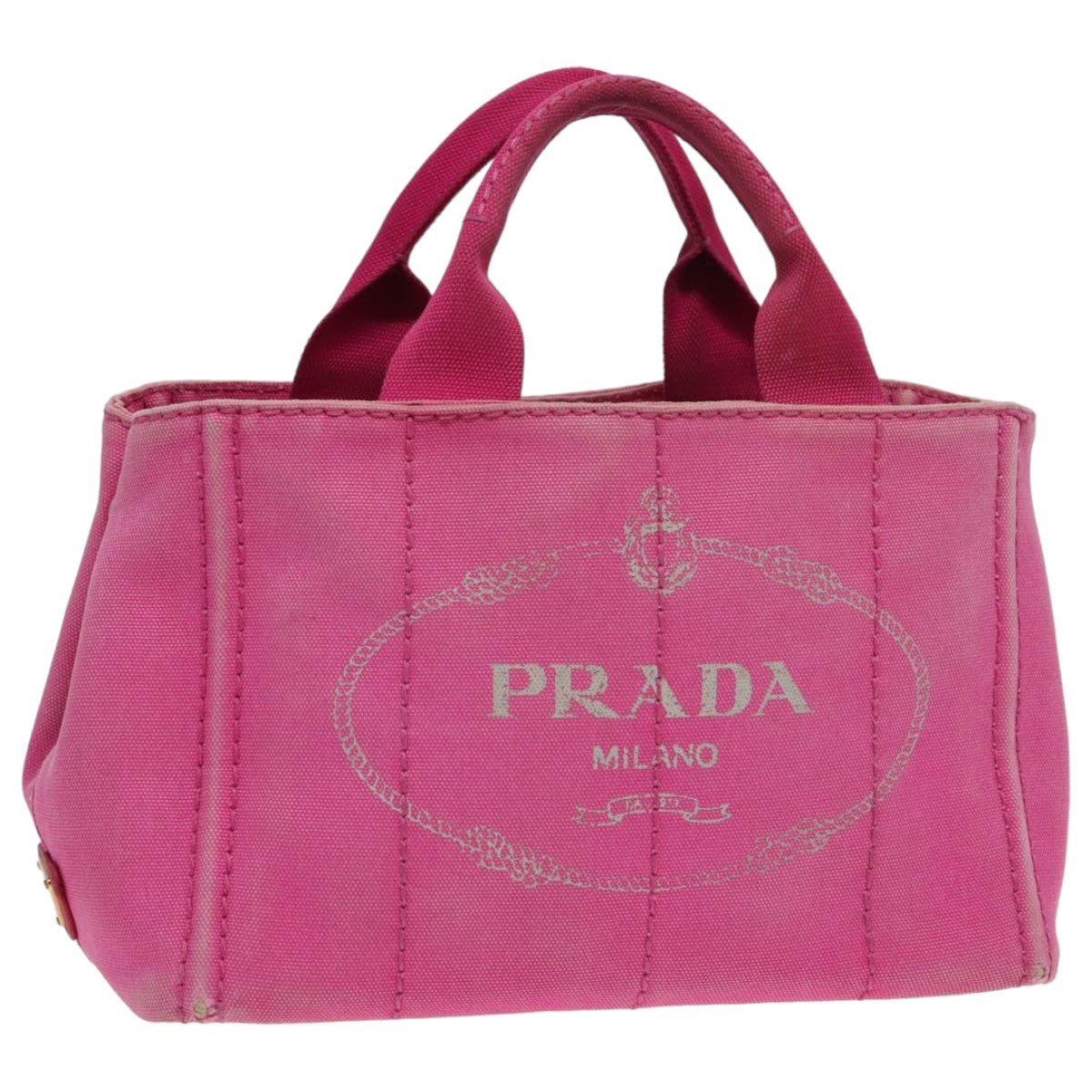 Luxury Prada Canapa PM Hand Bag Canvas Pink  bs16332