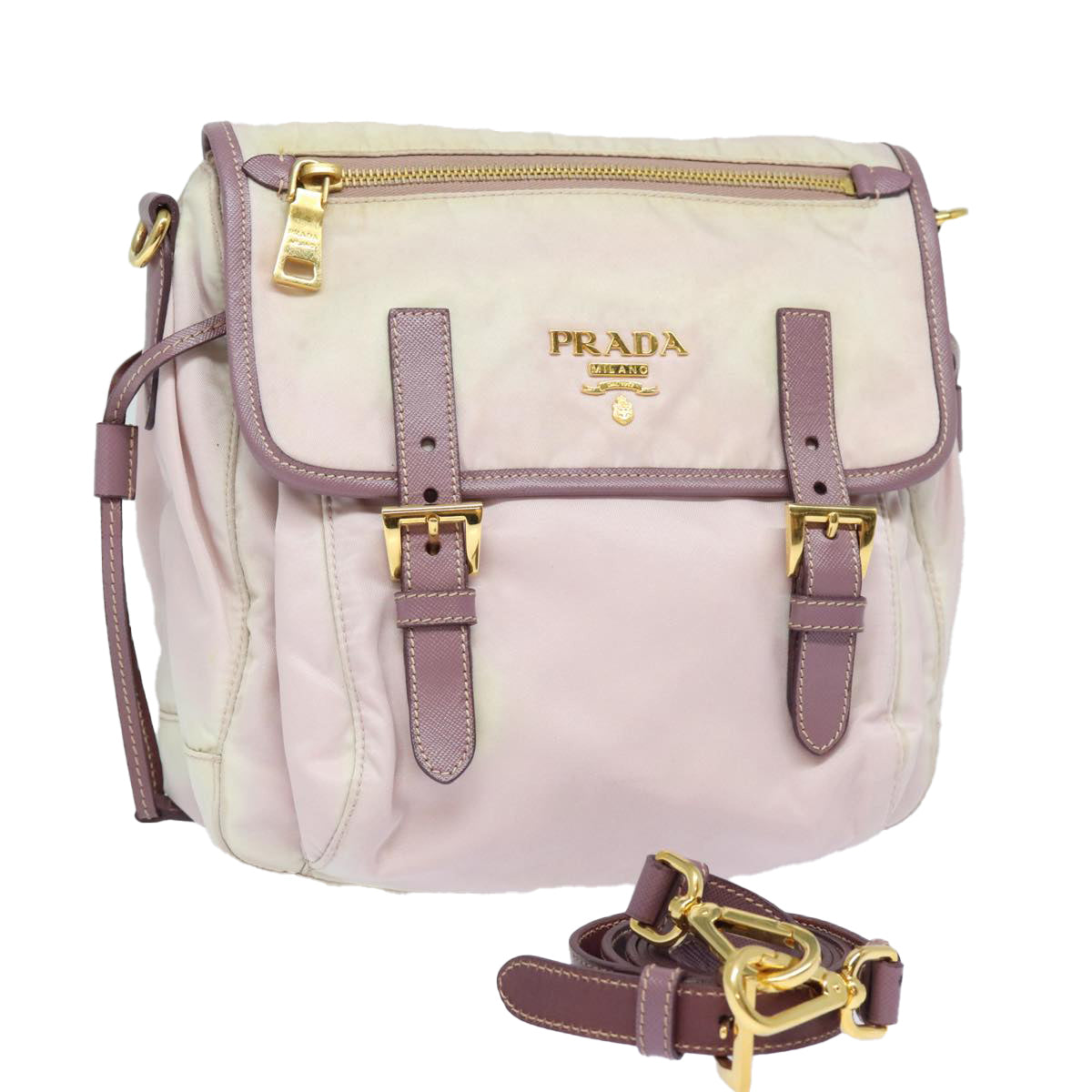 Luxury Prada Shoulder Bag Nylon Pink  bs16348