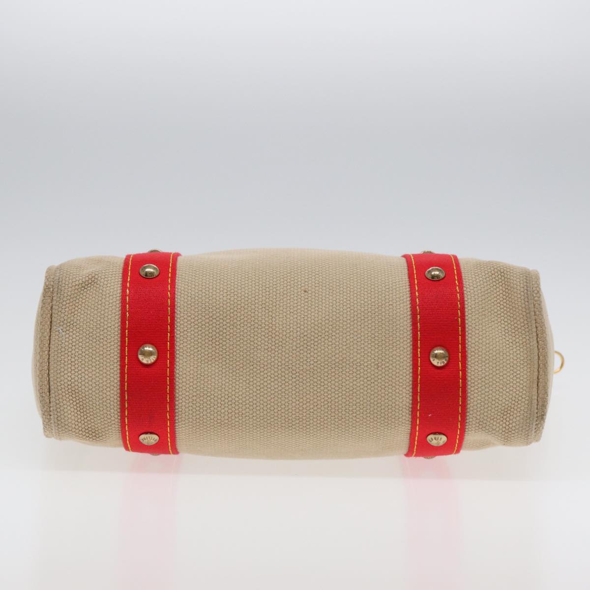 LOUIS VUITTON Antigua Cabas MM Tote Bag Beige Red M40035 LV bs16455