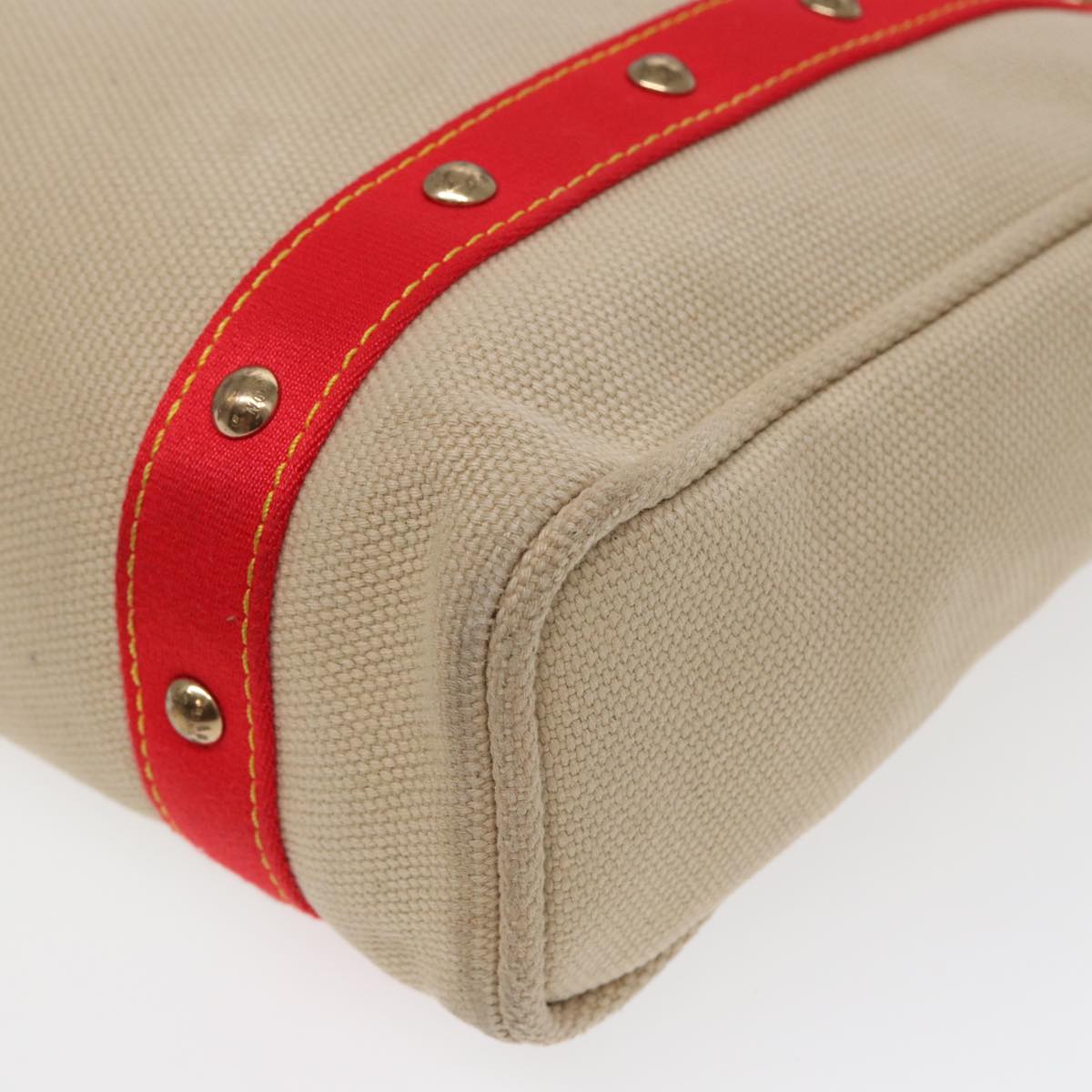 LOUIS VUITTON Antigua Cabas MM Tote Bag Beige Red M40035 LV bs16455