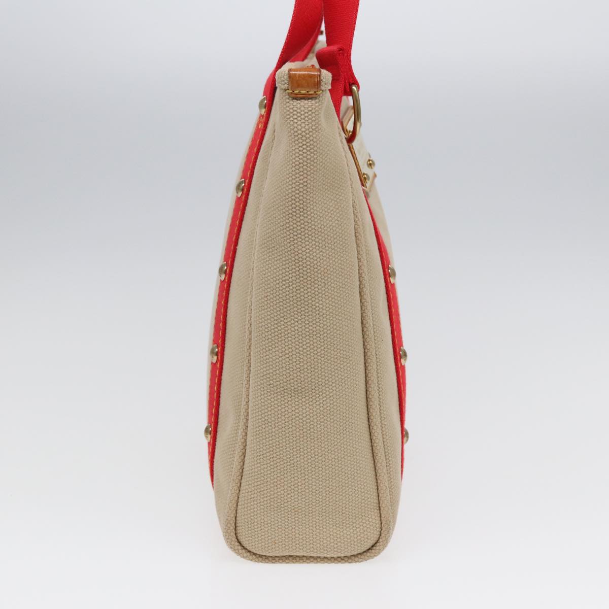 LOUIS VUITTON Antigua Cabas MM Tote Bag Beige Red M40035 LV bs16455