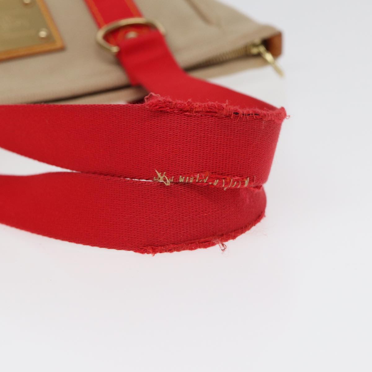 LOUIS VUITTON Antigua Cabas MM Tote Bag Beige Red M40035 LV bs16455