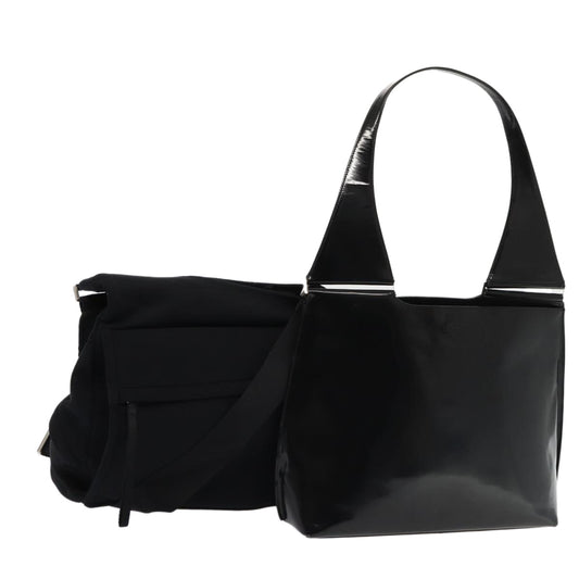 PRADA Sports Gucci Shoulder Bag Patent Leather Nylon 2Set Black  bs16508