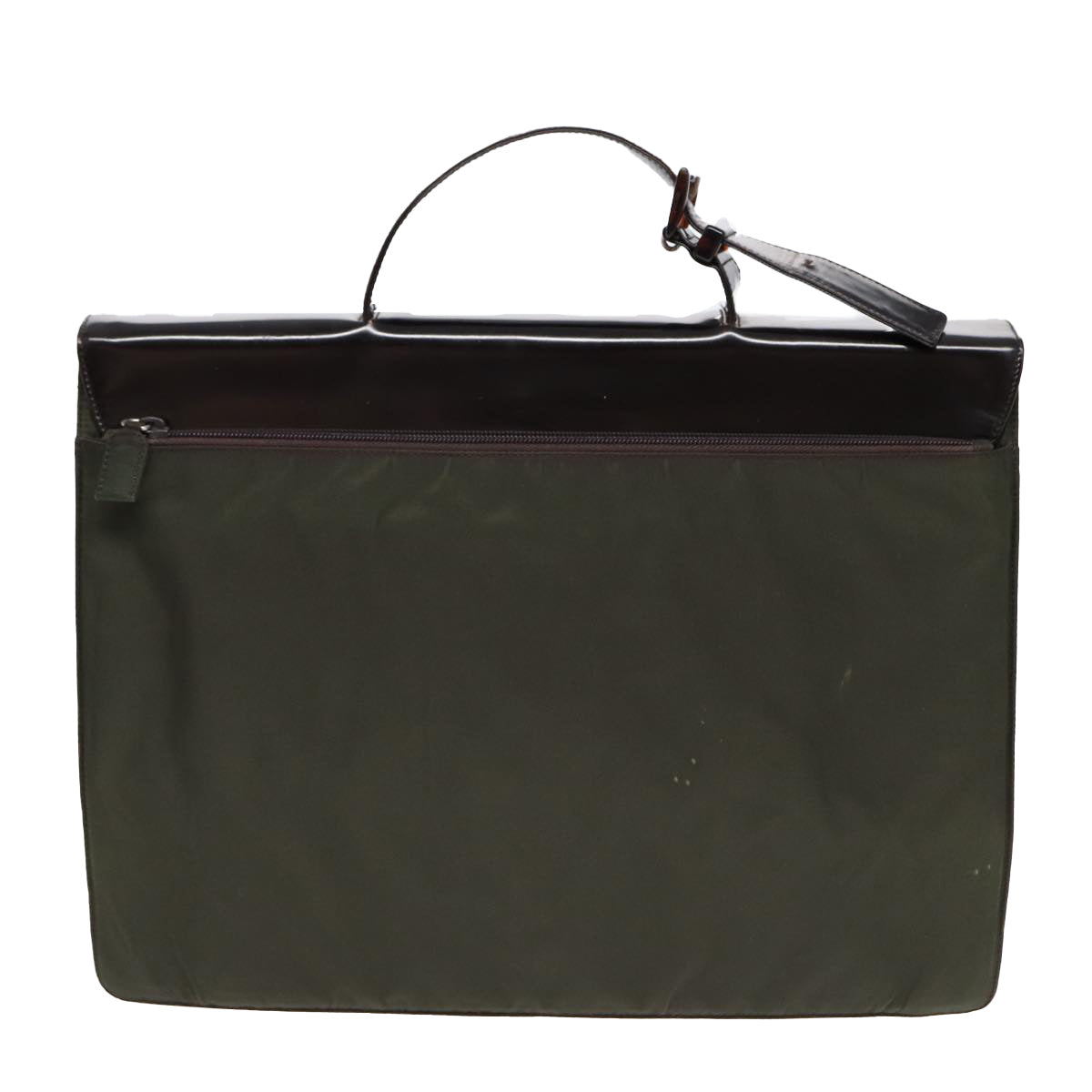 Luxury Prada Business Bag Nylon Khaki Silver  bs16524