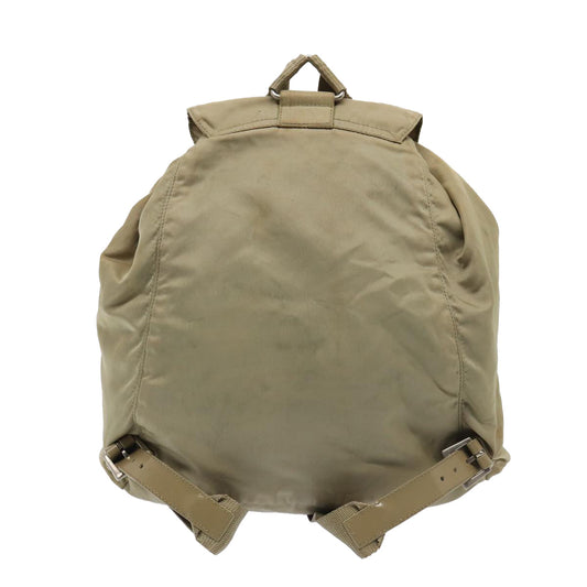 Luxury Prada Backpack Nylon Beige Silver  bs16539