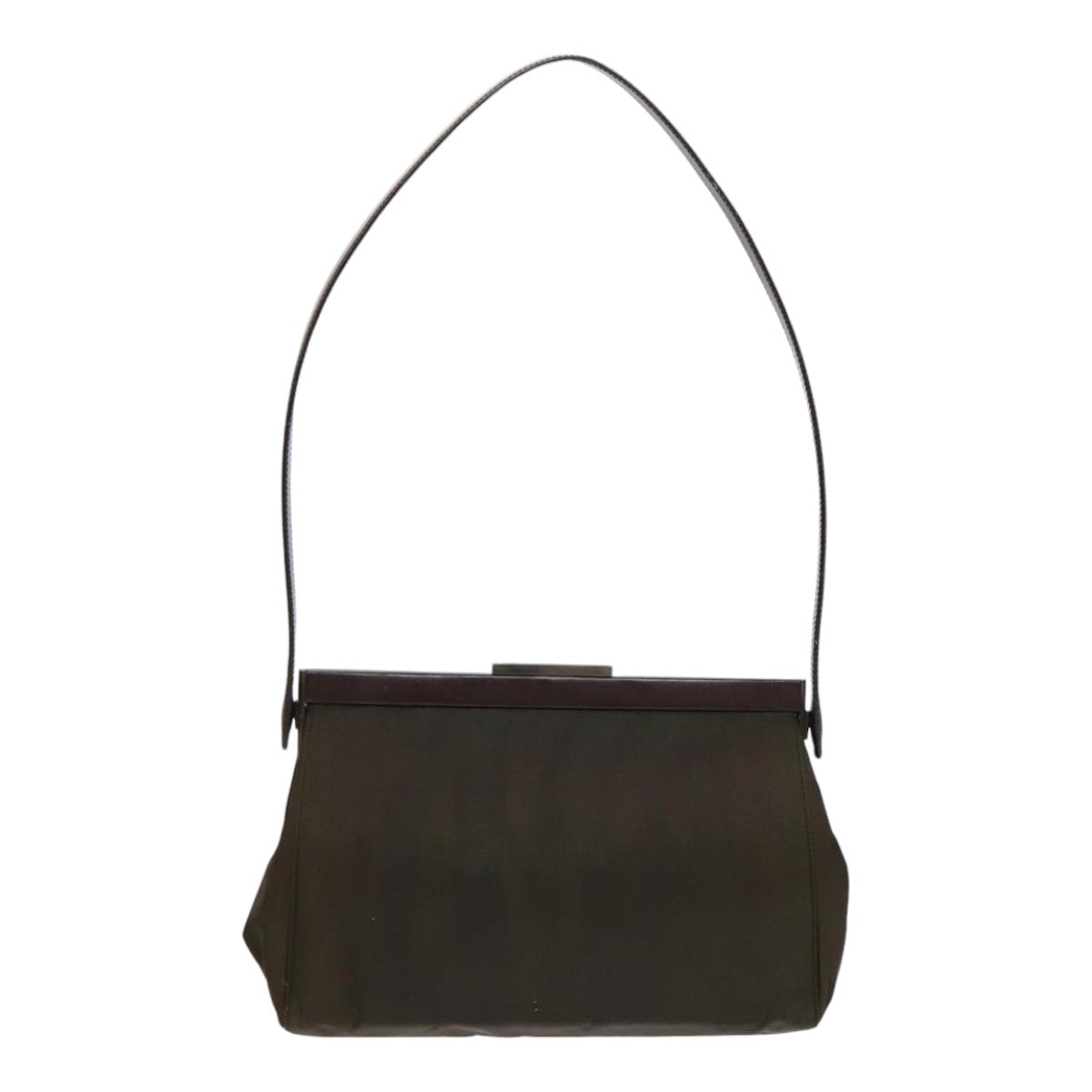 Luxury Prada Shoulder Bag Nylon Khaki Silver  bs16541