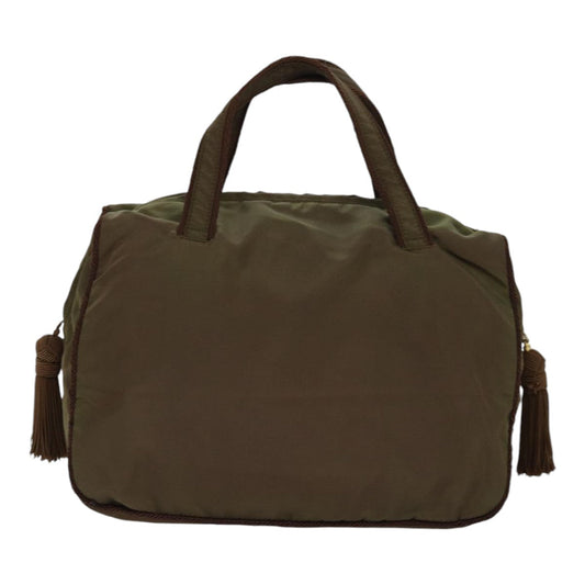 Luxury Prada Hand Bag Nylon Khaki Gold  bs16542