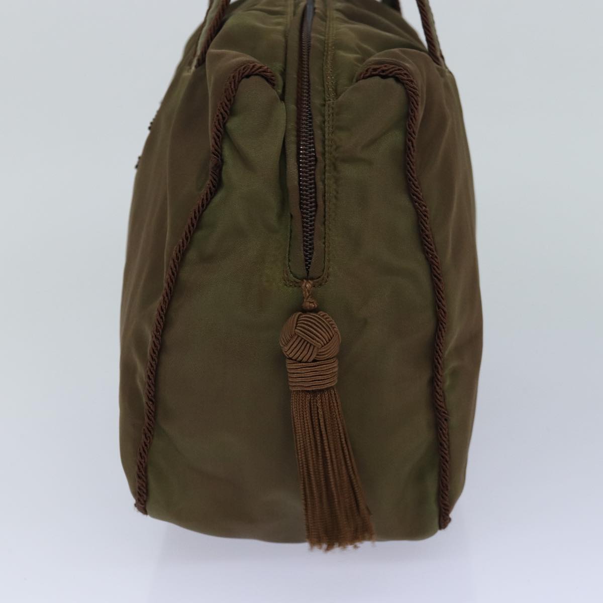 Luxury Prada Hand Bag Nylon Khaki Gold  bs16542