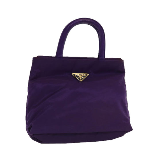 Luxury Prada Hand Bag Nylon Purple Silver  bs16543