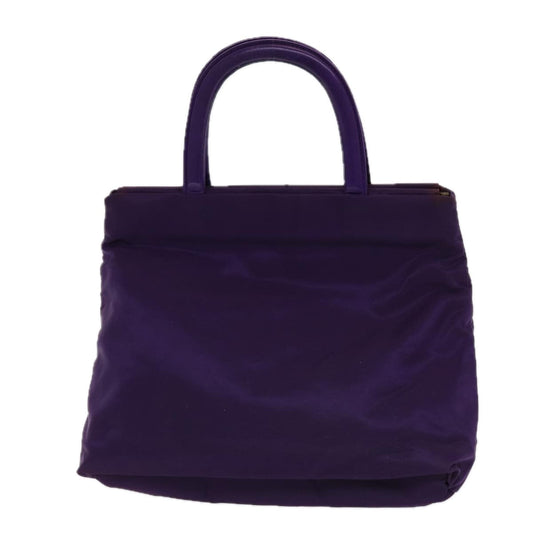 Luxury Prada Hand Bag Nylon Purple Silver  bs16543