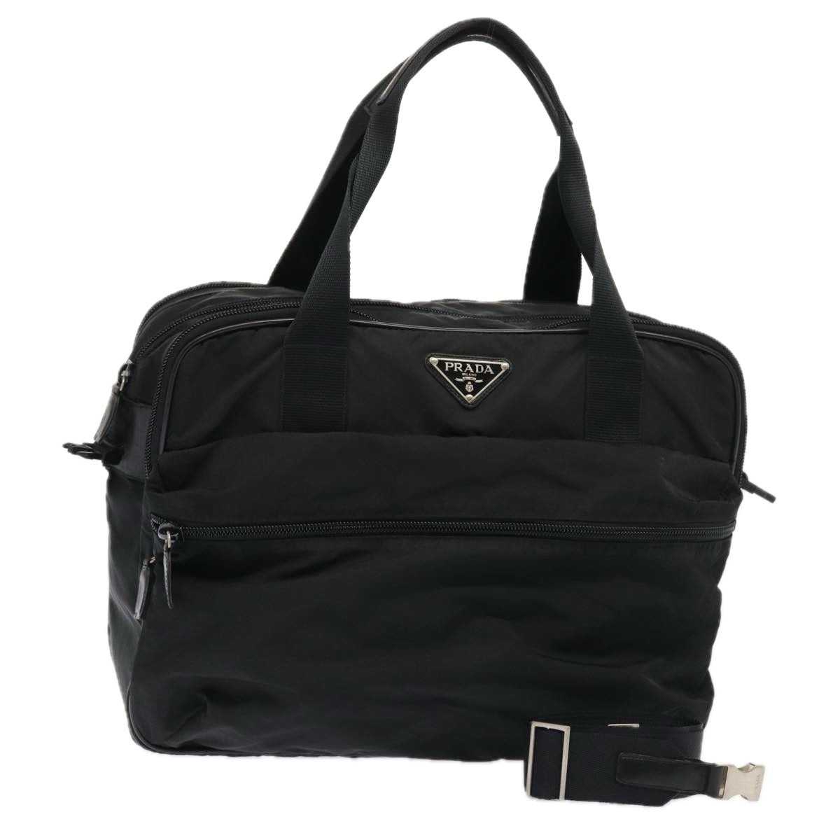 Luxury Prada Boston Bag Nylon 2way Black  bs16547
