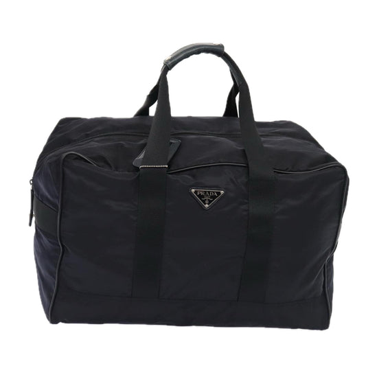 Luxury Prada Boston Bag Nylon Black Silver  bs16548