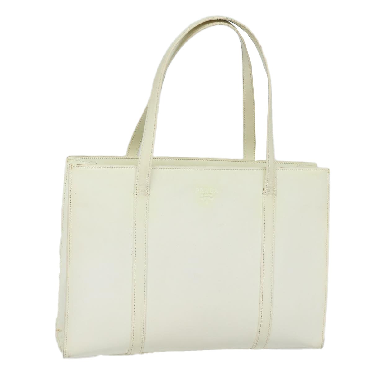 Luxury Prada Hand Bag Enamel Silver White  bs16621