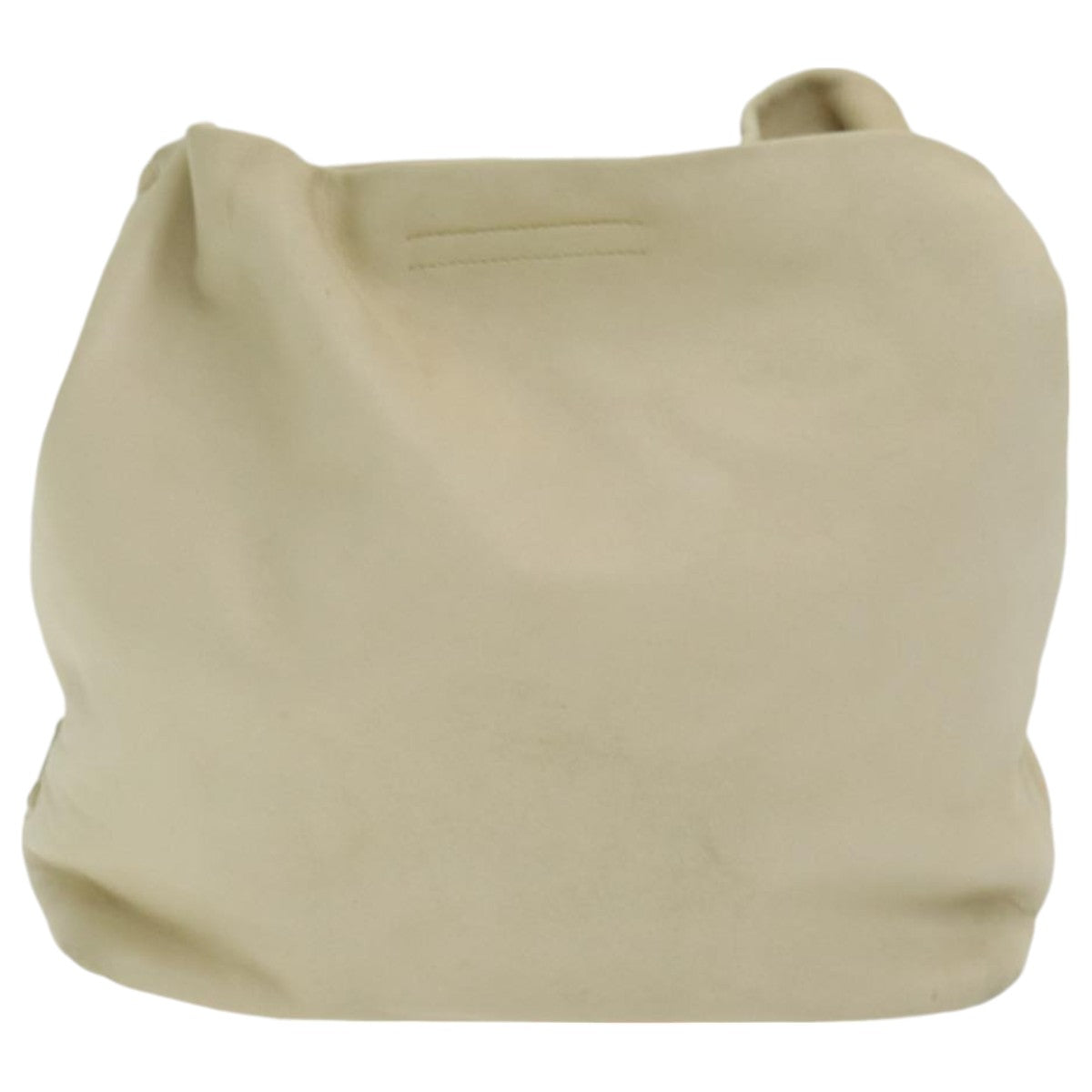 Luxury Prada Shoulder Bag Leather Beige Silver  bs16634