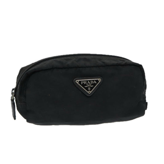 Luxury Prada Pouch Nylon Black Silver  bs16638