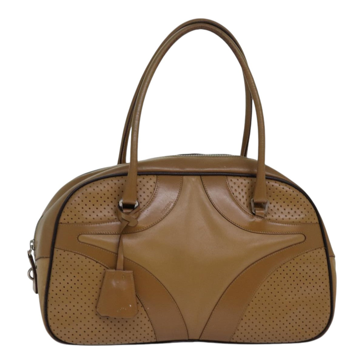 Luxury Prada Hand Bag Leather Brown  bs16742