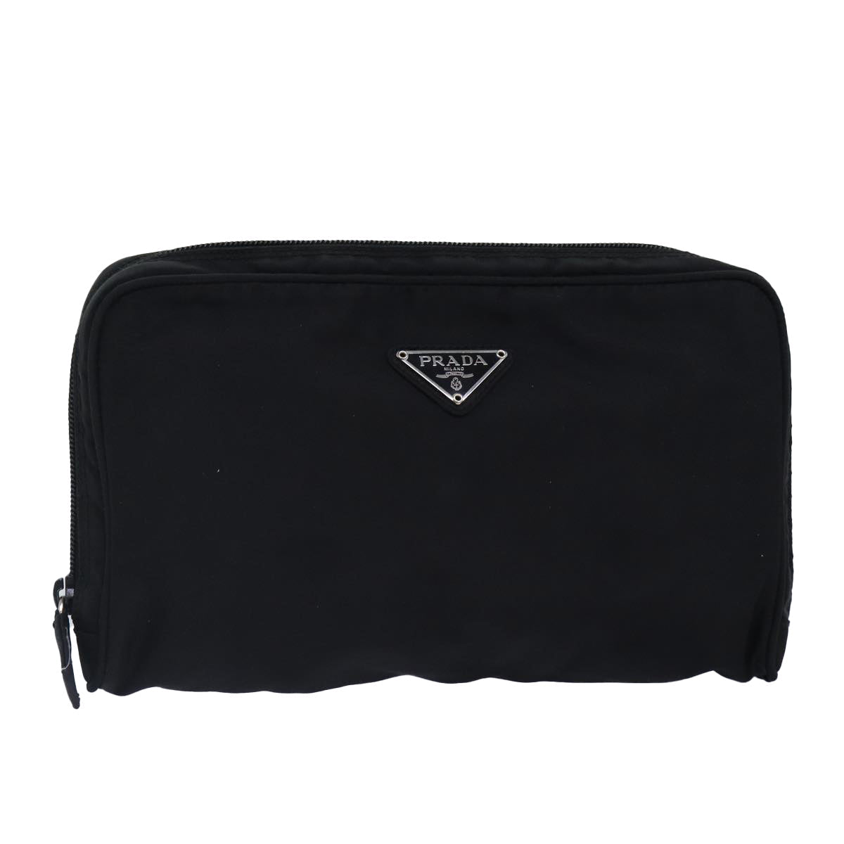 Luxury Prada Pouch Nylon Black Silver  bs16848
