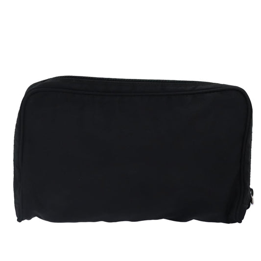 Luxury Prada Pouch Nylon Black Silver  bs16848