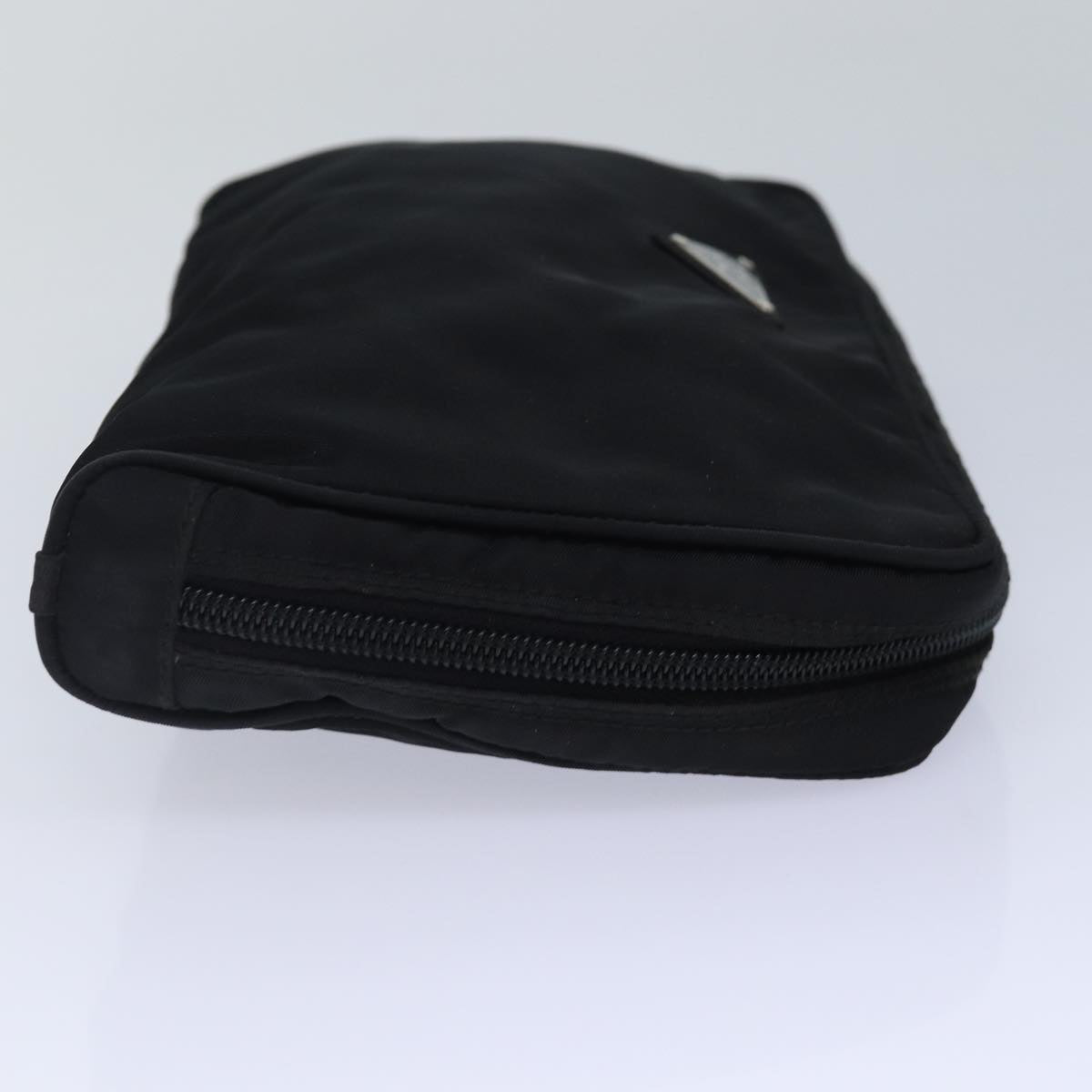 Luxury Prada Pouch Nylon Black Silver  bs16848