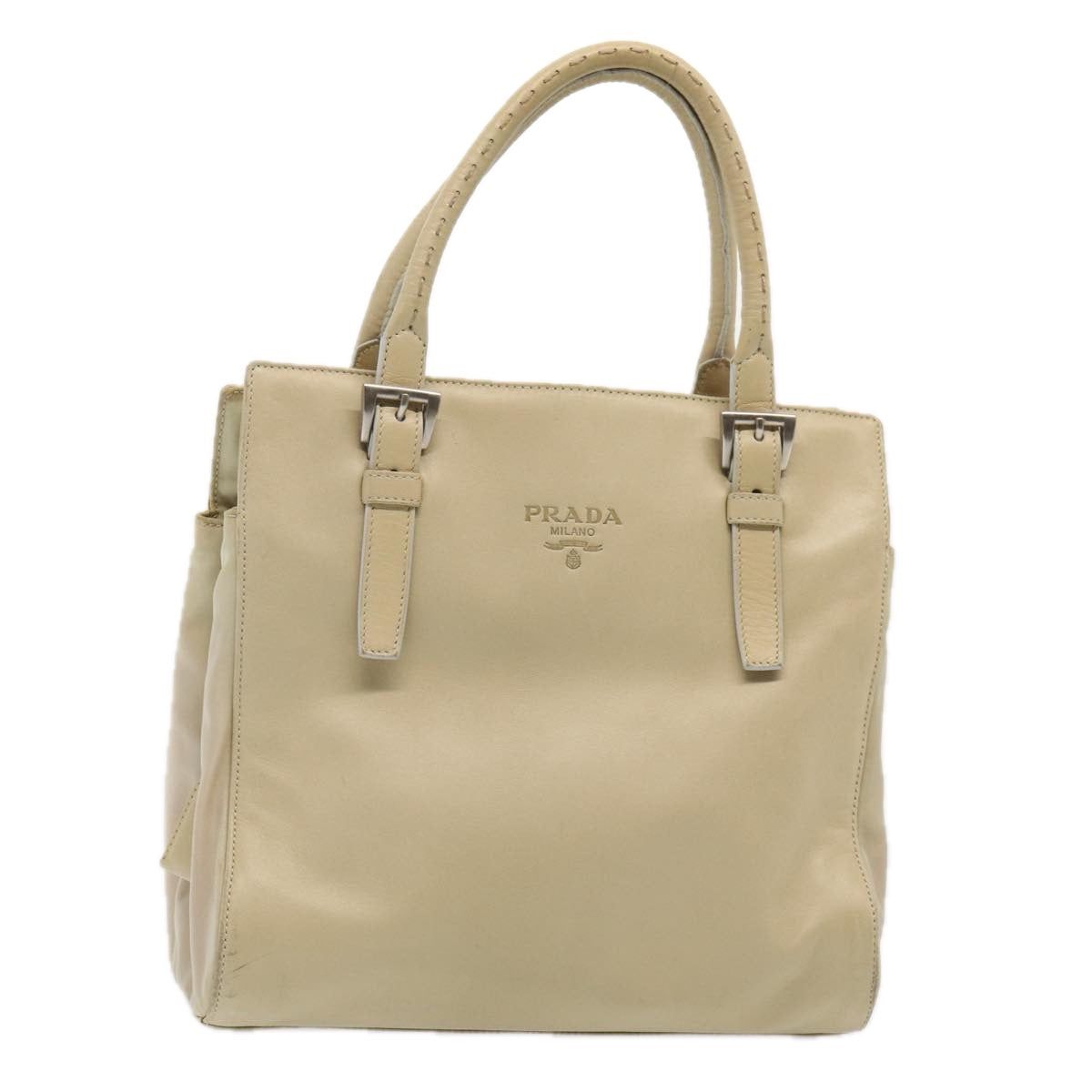 Luxury Prada Hand Bag Leather Beige  bs16865