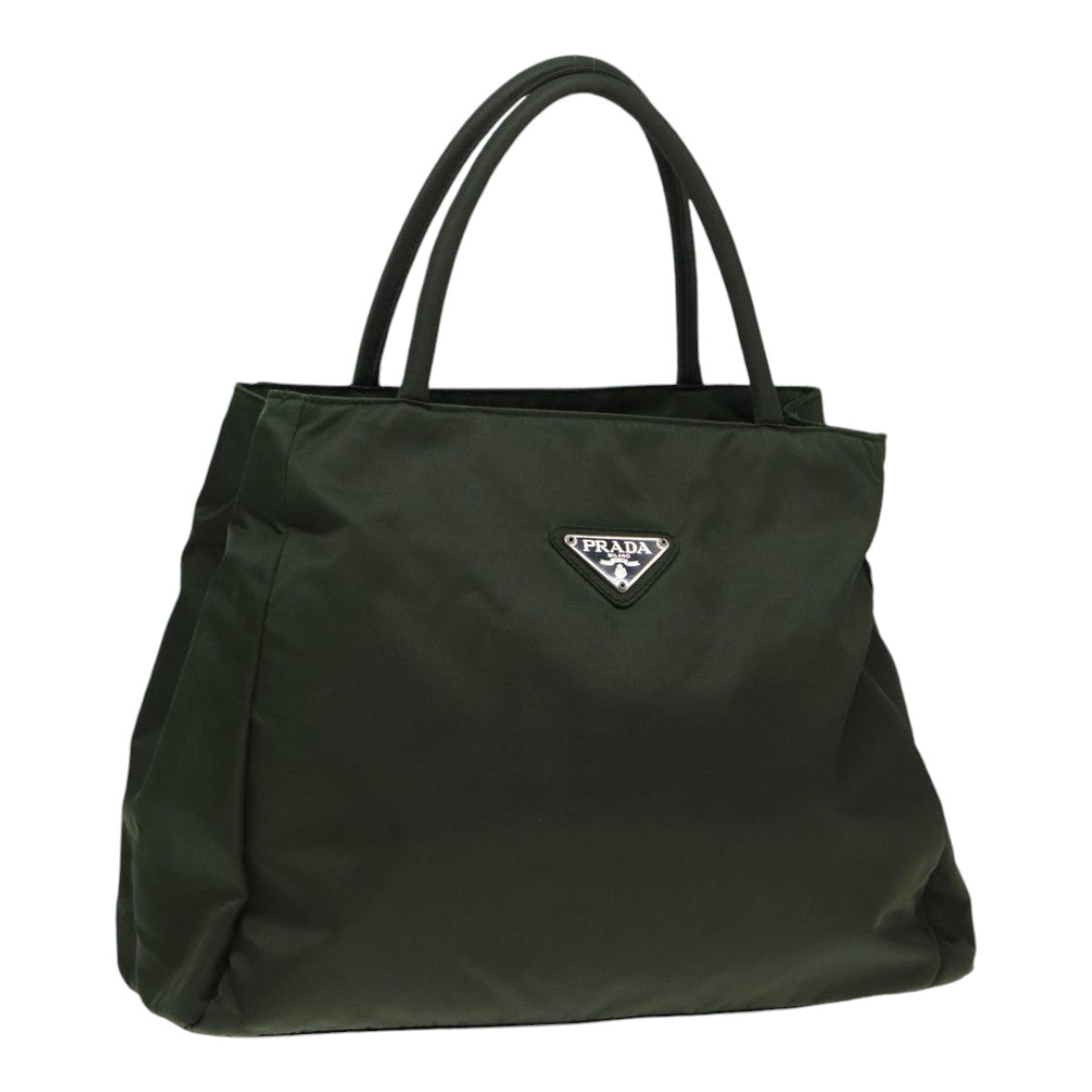 Luxury Prada Hand Bag Nylon Khaki Silver  bs16962
