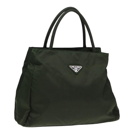 Luxury Prada Hand Bag Nylon Khaki Silver  bs16962