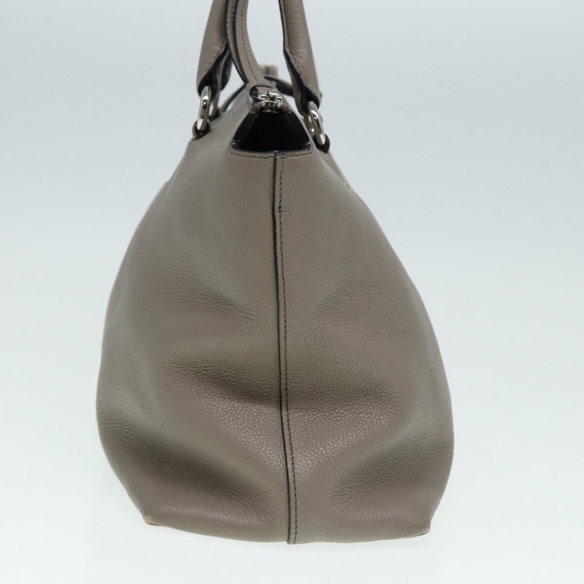 Luxury Prada Hand Bag Leather Gray Silver  bs16963
