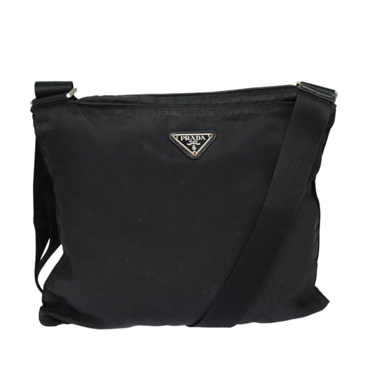 Luxury Prada Shoulder Bag Nylon Black Silver  bs16985