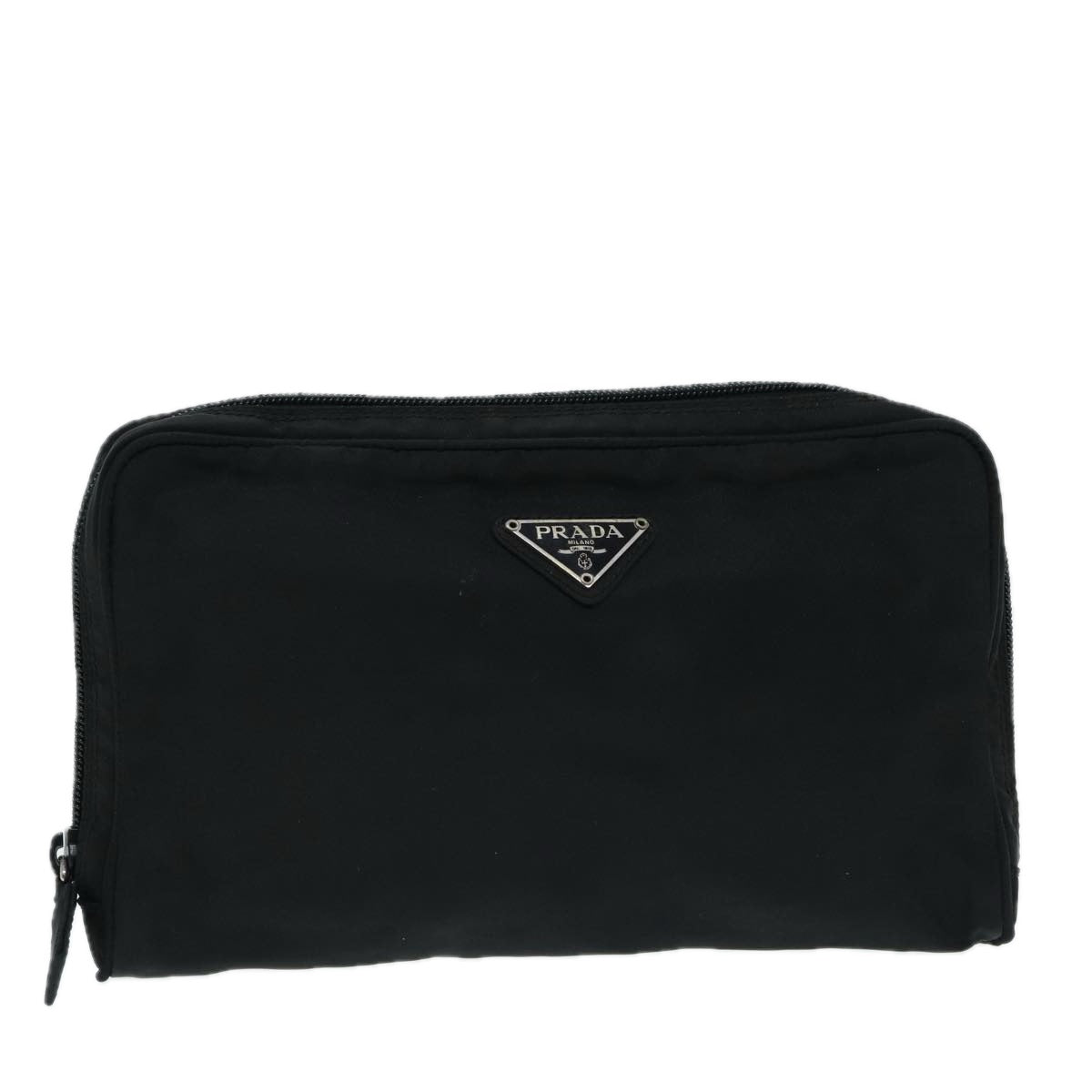 Luxury Prada Pouch Nylon Black Silver  bs16987
