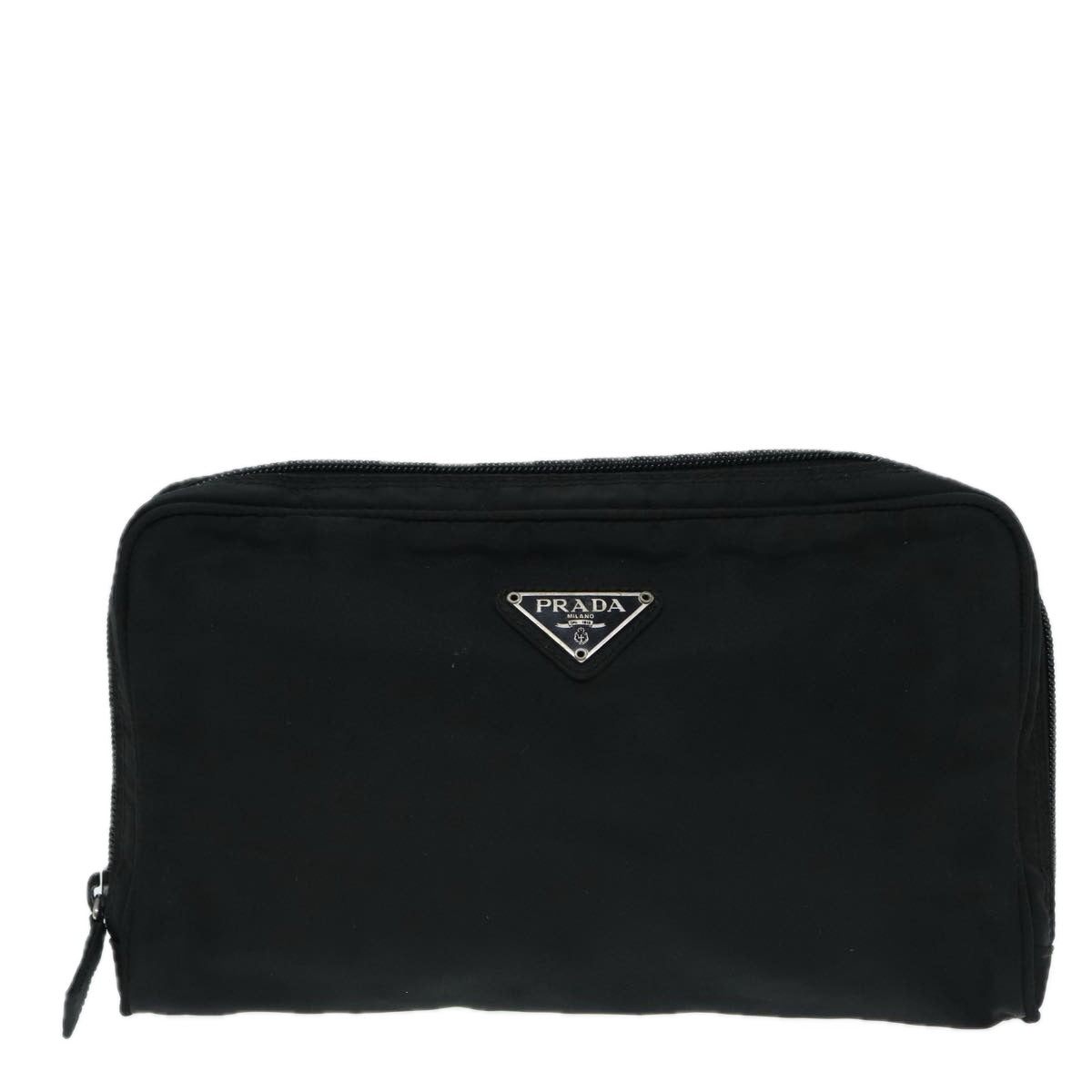 Luxury Prada Pouch Nylon Black Silver  bs16987