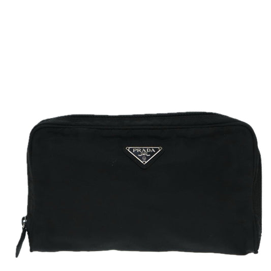Luxury Prada Pouch Nylon Black Silver  bs16987