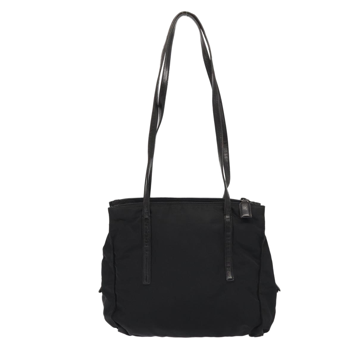 Luxury Prada Shoulder Bag Nylon Leather Black Silver  bs16990