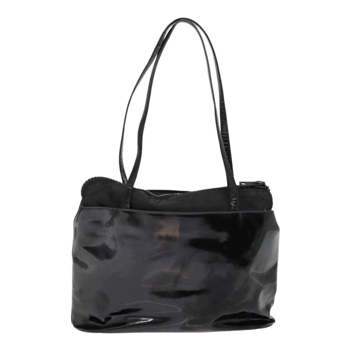 Luxury Prada Tote Bag Enamel Black  bs17012
