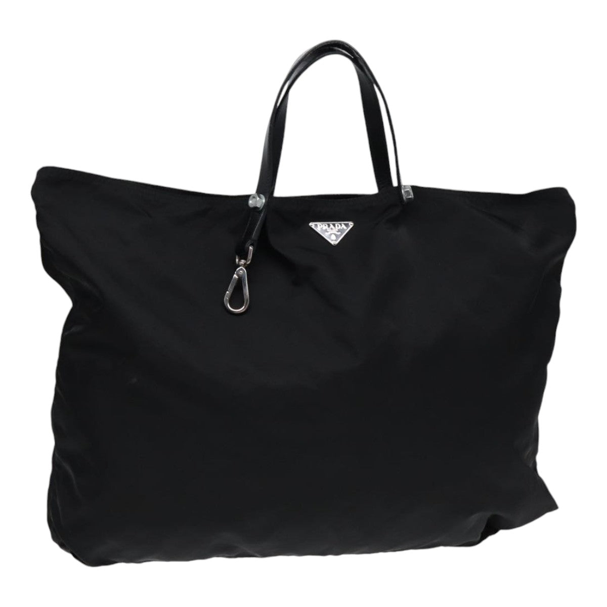 Luxury Prada Tote Bag Nylon Black Silver  bs17013