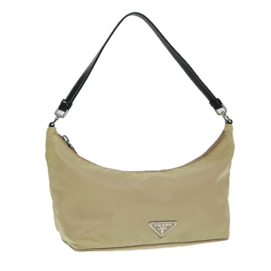 Luxury Prada Hand Bag Nylon Beige Silver black  bs17047